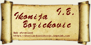 Ikonija Božičković vizit kartica